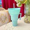 SipSnack Premium Tasse à boire | Gobelet 2-en-1 pour les snacks et les boissons, étanche aux éclaboussures et aux fuites, parfait pour les sous-bois.