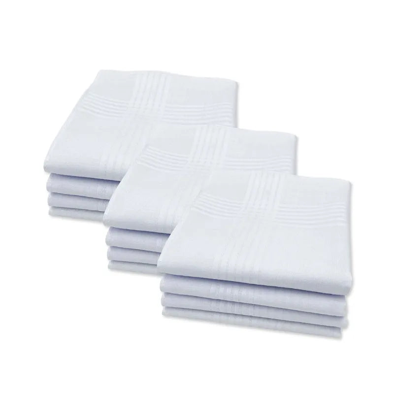 3Pcs Hommes Femmes 100% Coton Mouchoirs