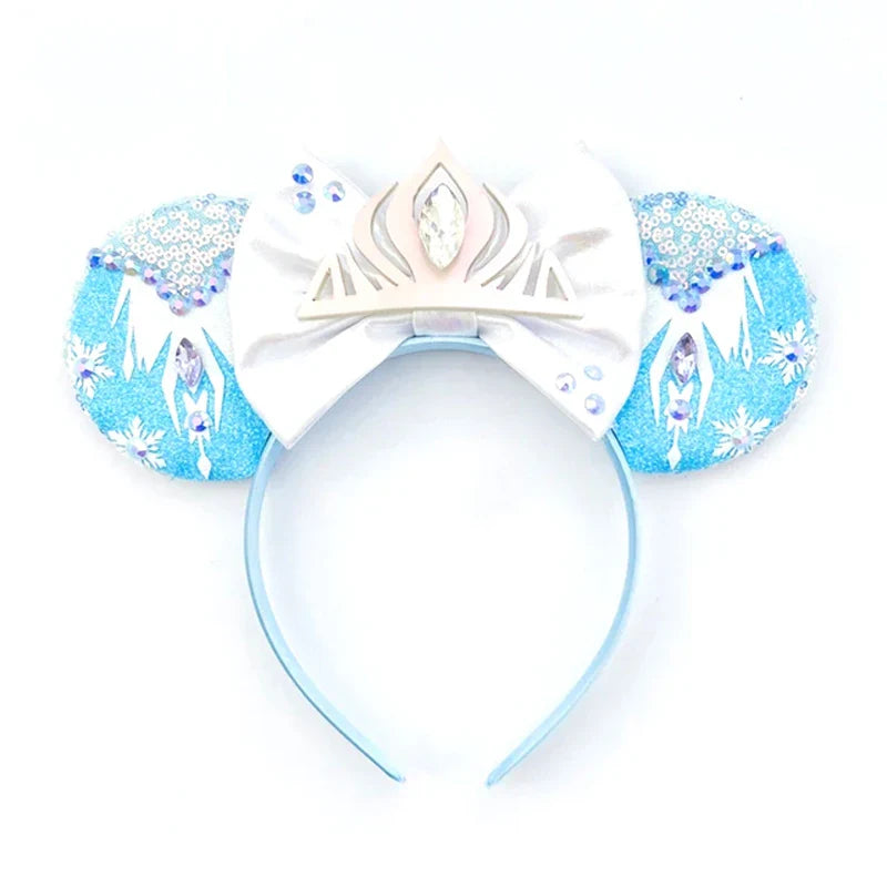 Accessoires de cheveux Frozen – Bandeaux Elsa et Anna avec oreilles de Mickey Mouse pour filles