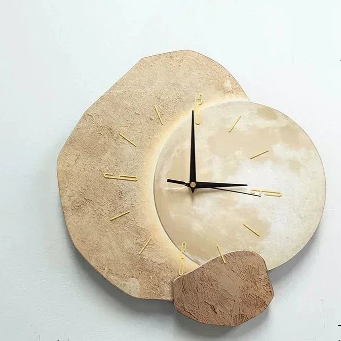 LuxeAura Horloge Murale Élégante | Design moderne avec éclairage d'ambiance et créativité