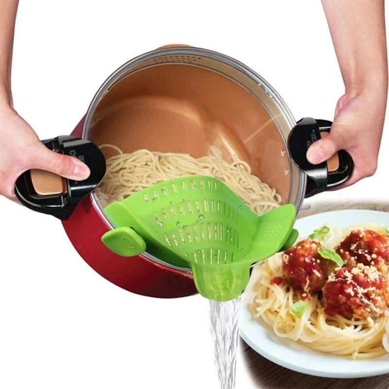 GourmetEssence Passoire en Silicone & Égouttoir | Lavez et égouttez facilement le riz, les pâtes et les légumes tout en minimisant le désordre