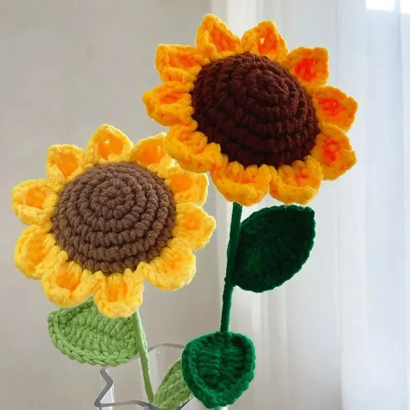Bouquet de Tournesols au Crochet – Un Cadeau Créatif pour la Fête des Mères