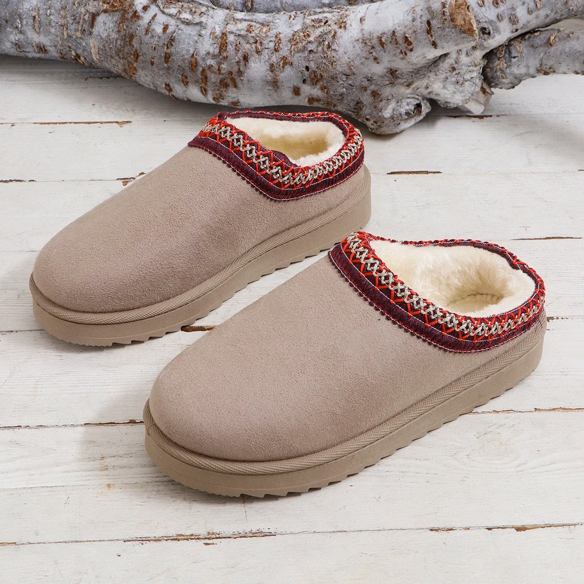 Bottes d'Hiver en Cachemire Luxe pour Femmes | Ultra-chaudes, chaussons à semelle épaisse pour un confort douillet