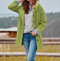 Manteau long à capuche pour femmes – Vêtement d'extérieur décontracté d'hiver avec col large et poches pratiques, idéal pour un style quotidien par temps froid