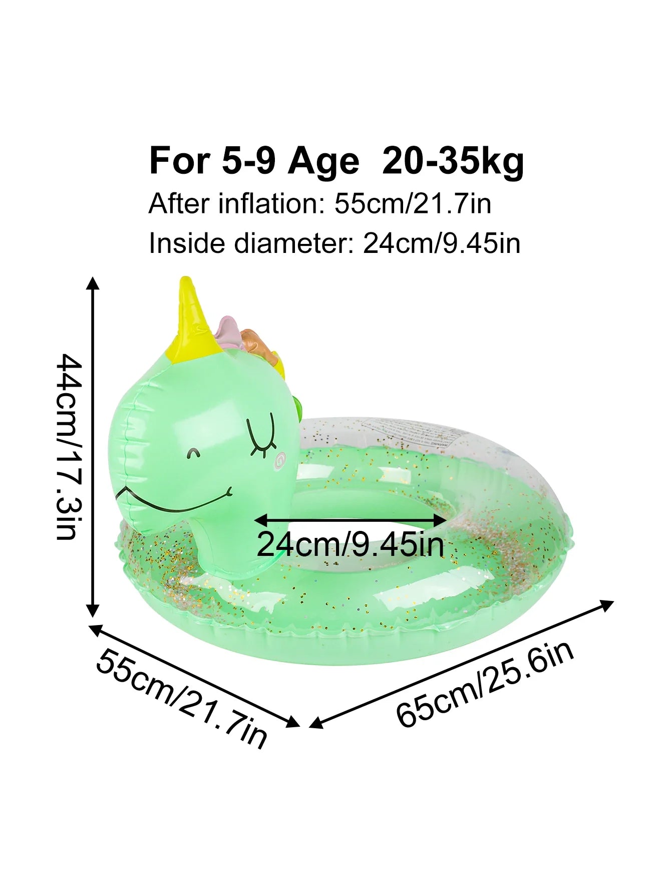 Bouée Gonflable pour Enfants – Bouée Dino pour le Plaisir d'Été et les Activités Aquatiques