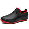 AquaElegance Bottes de Pluie Courtes pour Hommes | Chaussures en Caoutchouc Imperméables, Antidérapantes et Confortables, Idéales pour les Chefs et les Activités en Plein Air par Temps Pluvieux.
