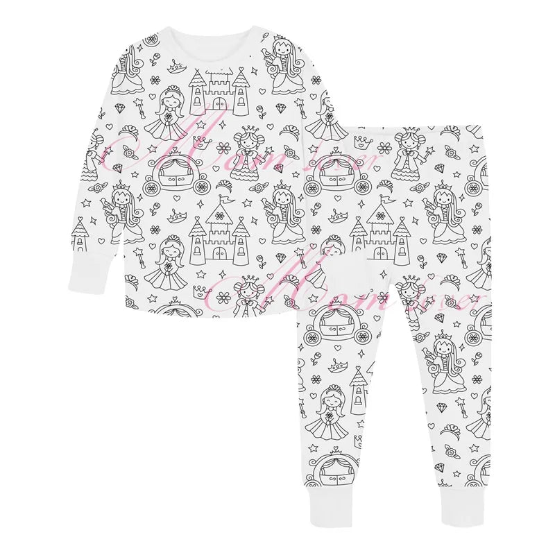 Artisano Luxe DIY Pyjama Set | Ensemble de pyjama coloré et créatif pour enfants leur permettant de concevoir leurs propres vêtements de nuit uniques, parfait pour le jeu imaginatif et l'expression artistique.