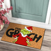 Tapis de porte de Noël avec design Grinch - Accueil Joyeux pour les Fêtes