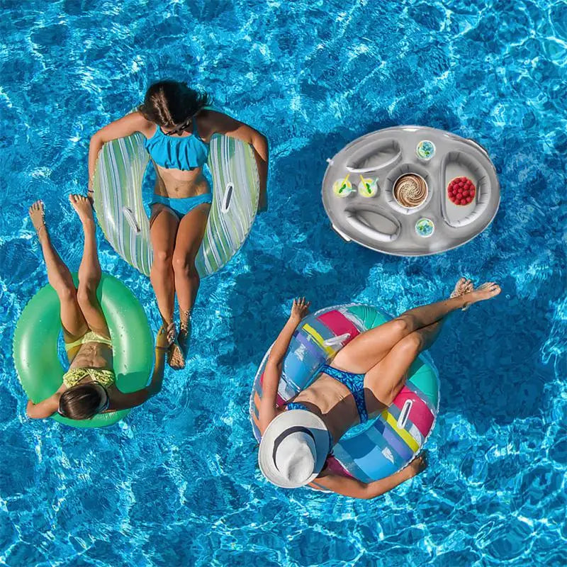 Table de Piscine Gonflable – Pratique pour Boissons et Snacks dans l'Eau