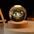 Globe Solaire en Cristal Transparent