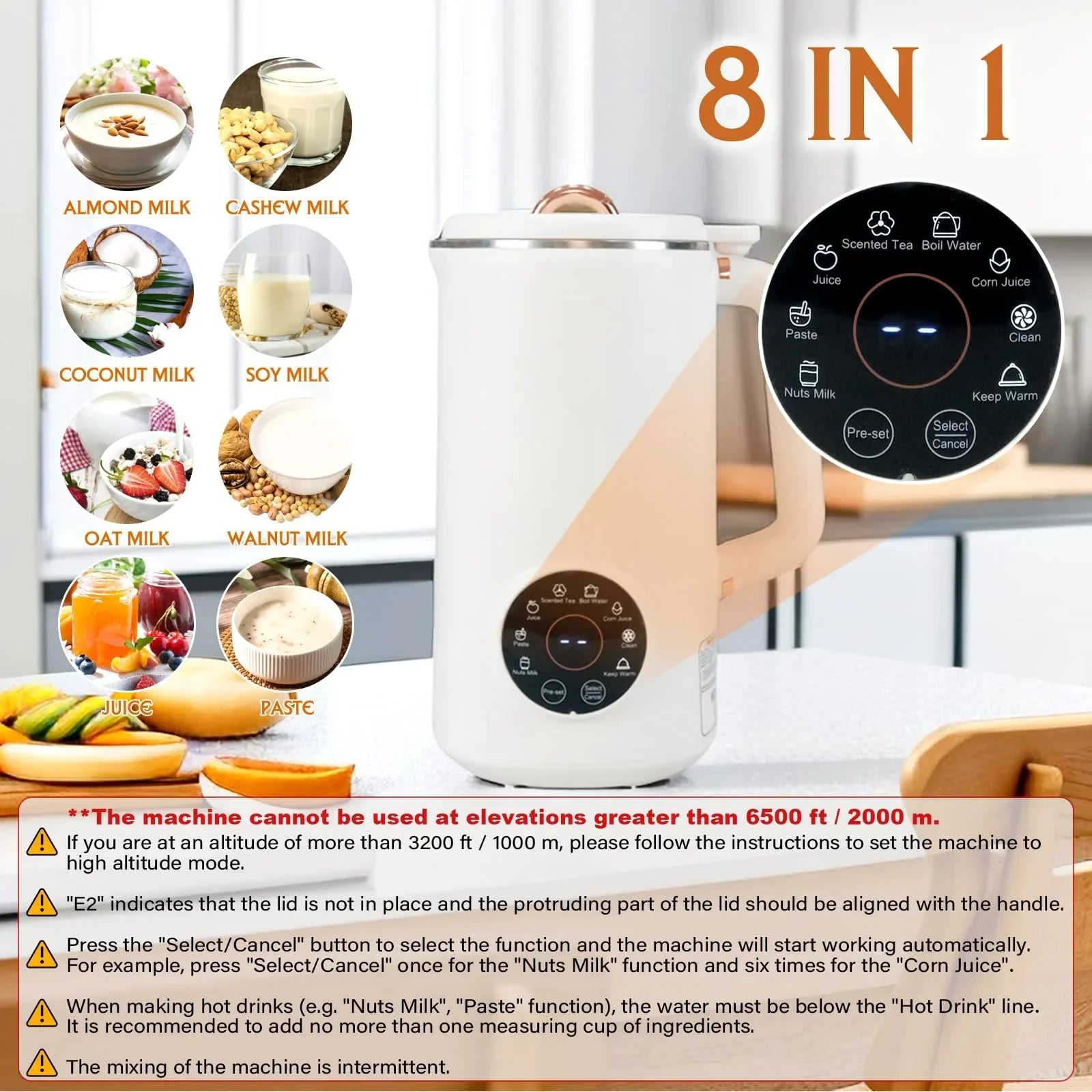 8-en-1 Nussmilchmaker (1000 ml) - NutriBlend