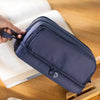 Trousse en toile noire avec compartiment pour règle | Trousse | Étui à double couche pour utilisation scolaire