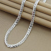 AuraElegance Collier en Argent Sterling | Design intemporel en argent sterling 925 avec une chaîne latérale de 6 mm, disponible en 16/18/20/22/24 pouces, parfait pour les mariages, les fiançailles et les cadeaux de luxe.