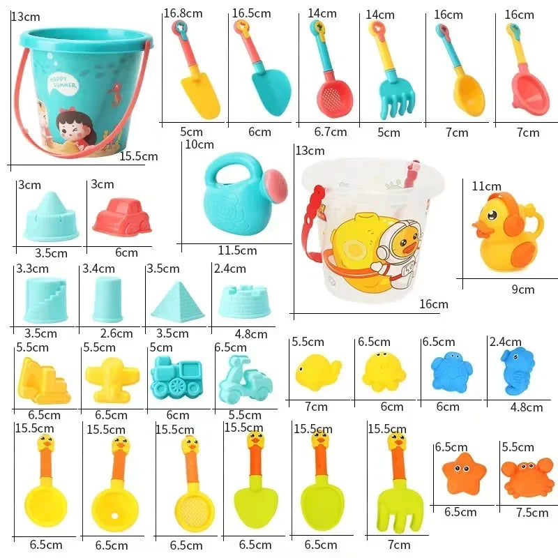 Ensemble de Jouets de Plage pour Enfants – Seau, Pelle, Bouteille d'Eau et Plus pour le Plaisir d'Été