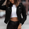 Veste en Cuir Court pour Femmes avec Zip - Noa