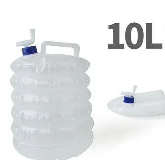 AquaEssence Luxe Conteneur d'Eau Pliable | Bouteille pliante polyvalente de 5L à 15L pour une hydratation sans effort lors de vos aventures en plein air