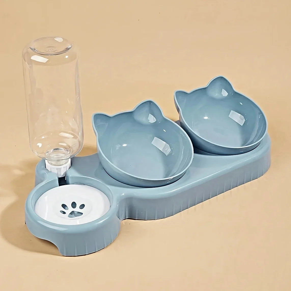 Bol de Nourriture et d'Eau pour Chats avec Design d'Oreilles - Expérience de Nourriture Confortable et Ludique