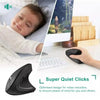 Souris Ergonomique Verticale Silentix 2.4GHz 3 Réglages DPI | Souris Ergonomique | Souris Optique Sans Fil pour Ordinateur Portable & de Bureau