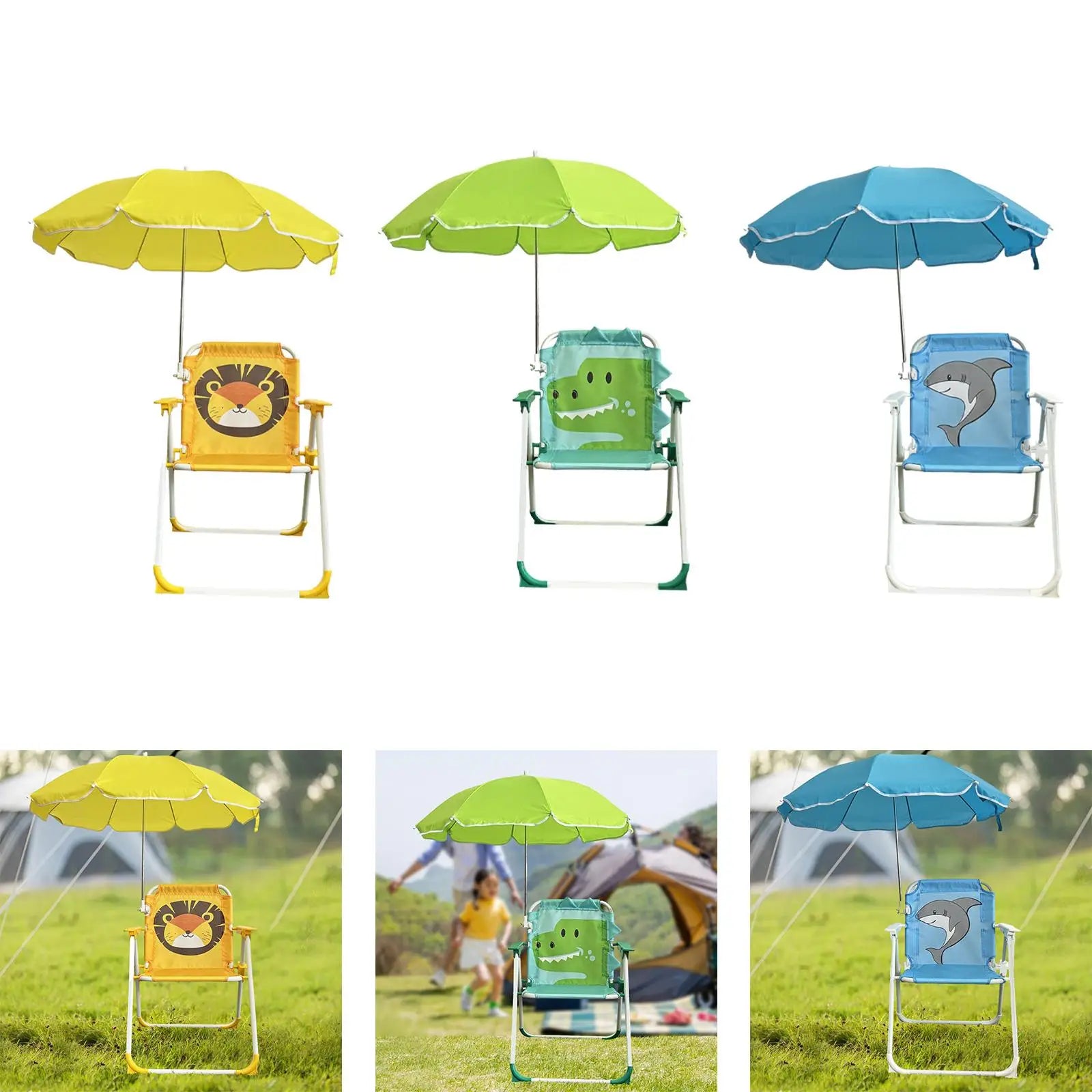 Chaise de plage pour enfants avec auvent - Pliable et parfaite pour le camping et le jardin