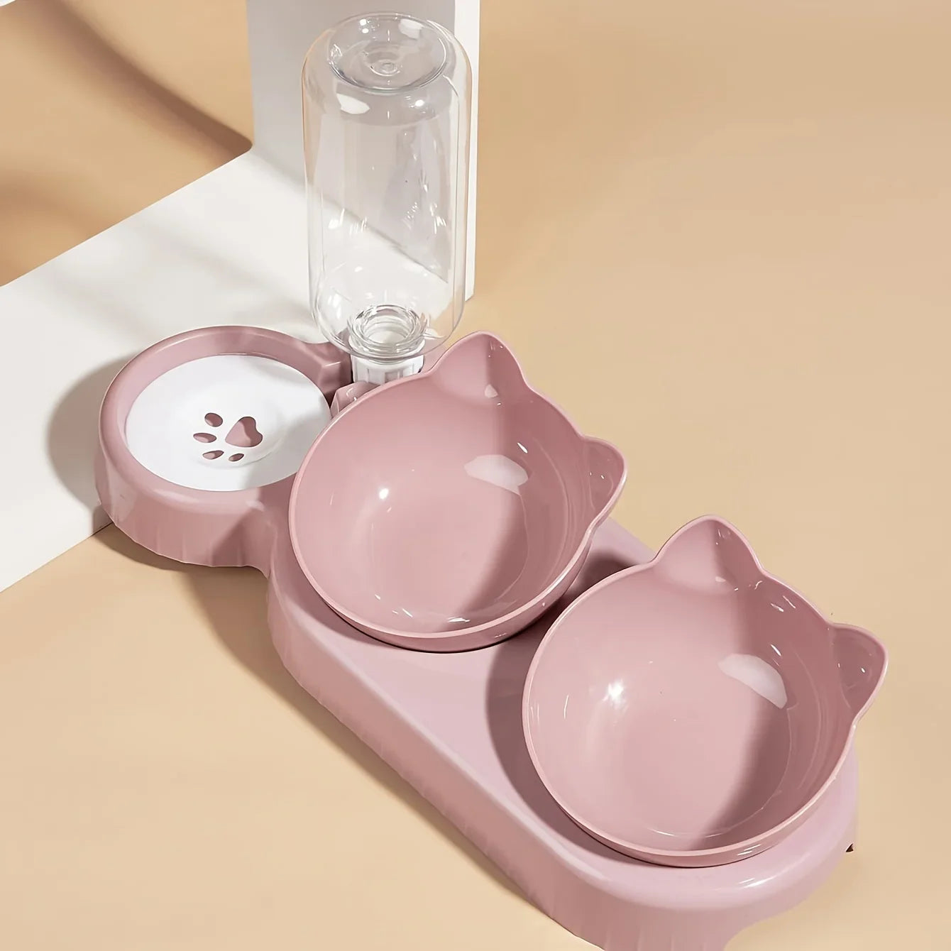 Bol de Nourriture et d'Eau pour Chats avec Design d'Oreilles - Expérience de Nourriture Confortable et Ludique