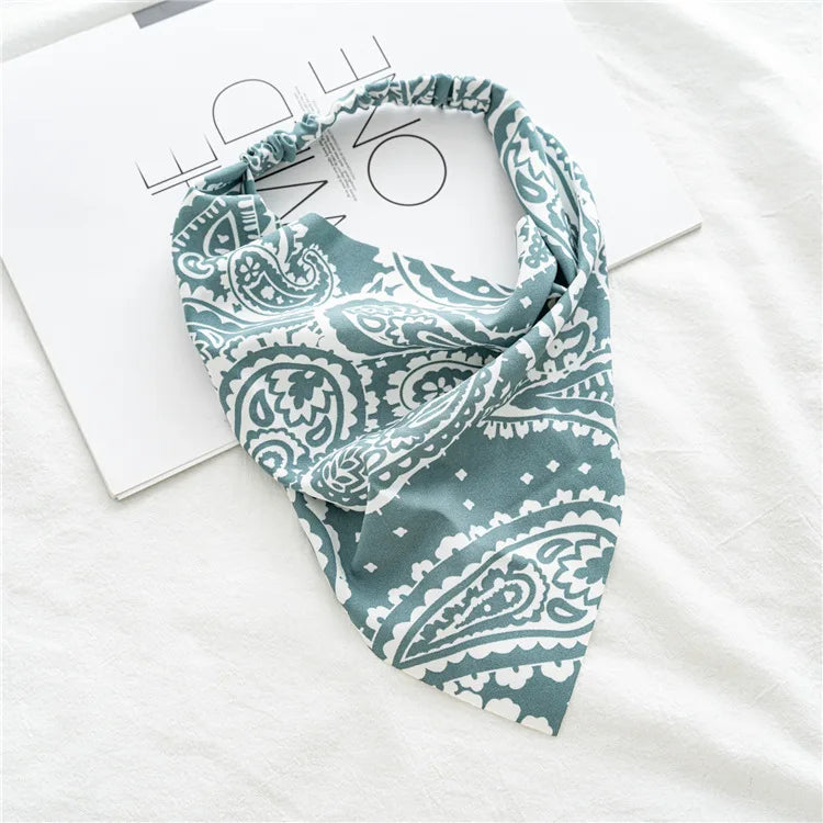Bandana Vintage Fleurs d'Été 2022 – Accessoires de Cheveux Élégants pour Femmes et Filles