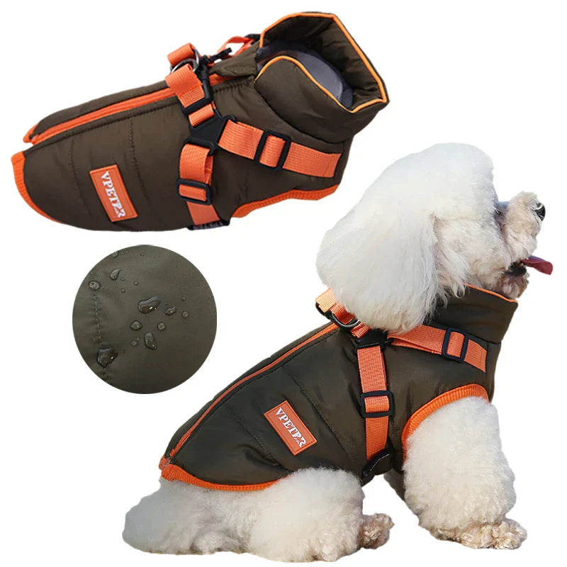 VivaPet Gilet d'hiver | Manteau imperméable avec harnais pour chihuahua, yorkshire et autres petits chiens