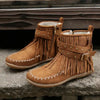 Bottes mi-mollet EleganceStride Luxe | Chic bottes à fermeture éclair avec bout rond et talon plat, parfaites pour le style et le confort d'automne.
