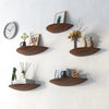 Étagère murale semi-circulaire WoodVogue | Étagère en bois haut de gamme pour l'affichage et le rangement de projecteurs