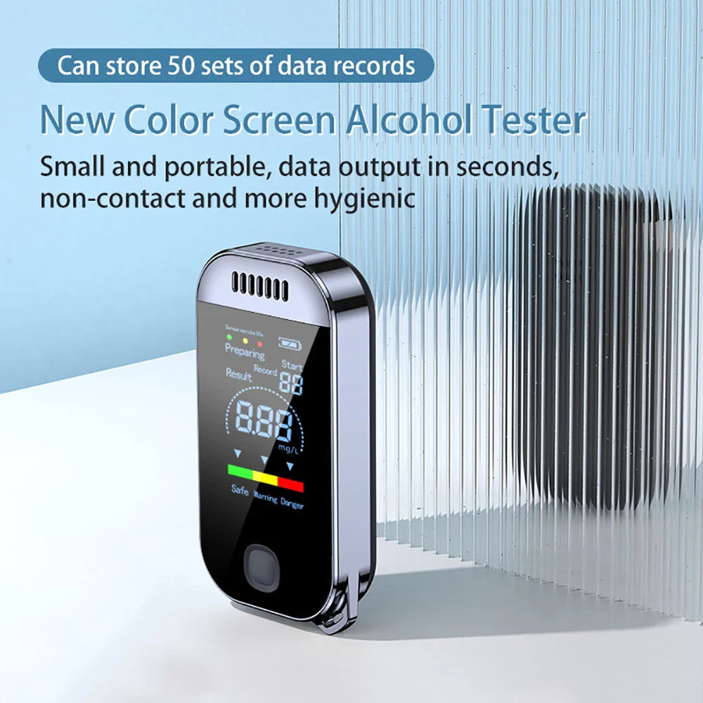 Testeur d'Alcool Numérique Porte-Clés – Test de Souffle Professionnel avec Écran LCD