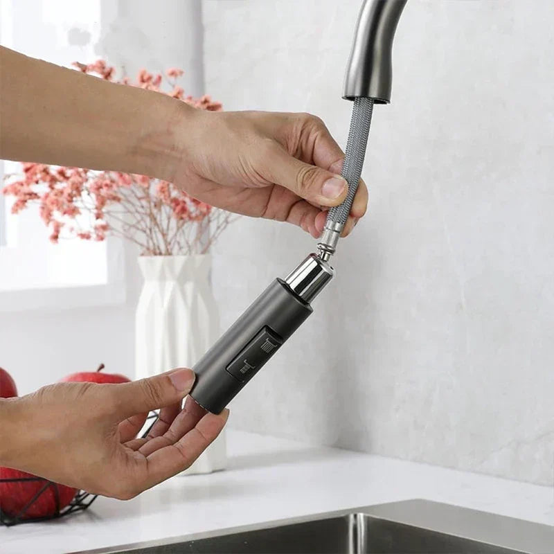 SteelFlow – Robinet de cuisine avec douchette extractible