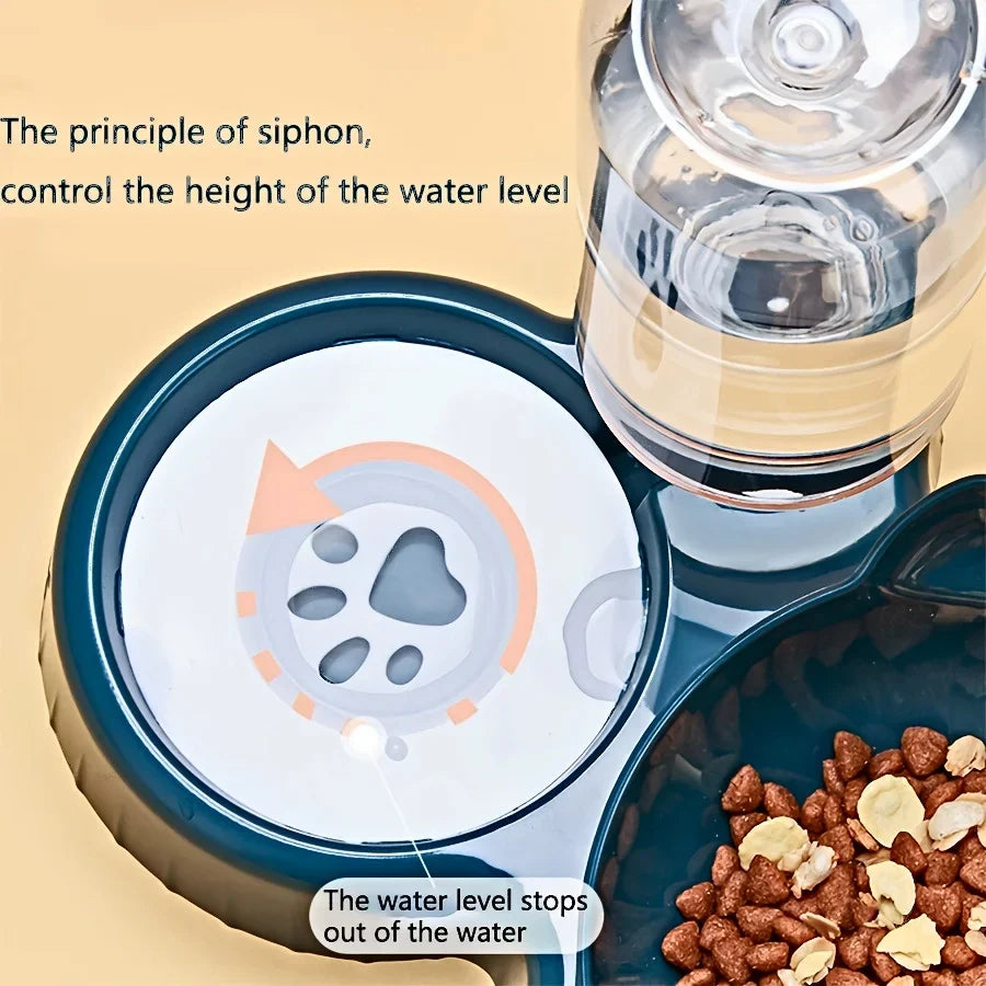 Bol de Nourriture et d'Eau pour Chats avec Design d'Oreilles - Expérience de Nourriture Confortable et Ludique