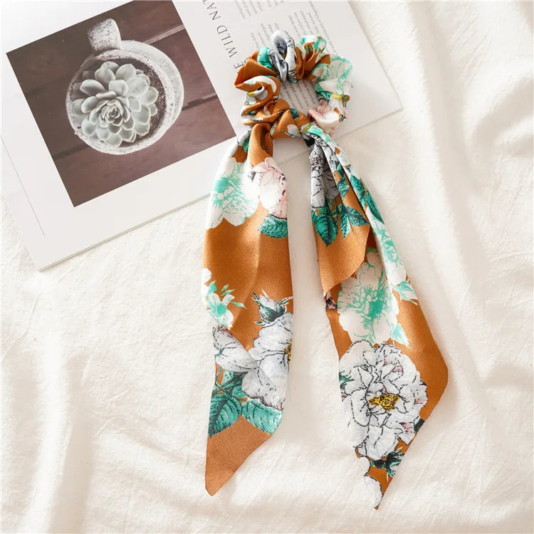 Bandana Vintage Fleurs d'Été 2022 – Accessoires de Cheveux Élégants pour Femmes et Filles
