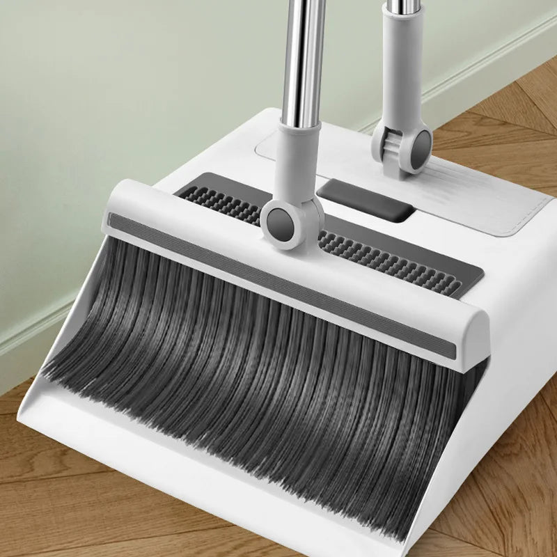 Ensemble de balai et pelle LuxeSweep Elite | Nettoyage intérieur sans effort avec un design anti-adhésif et un long manche pour un maximum de commodité
