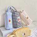 Étui kawaii brodé avec imprimé cerises | Trousse | Boîte de rangement japonaise pour fournitures scolaires