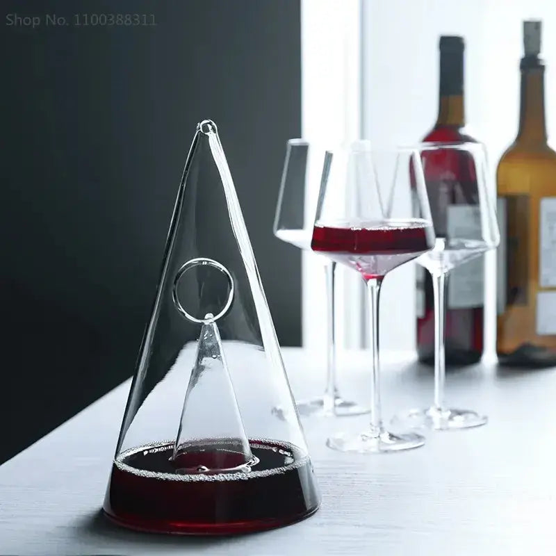 Verre à décanter pyramide | Verseur et séparateur de vin en cascade à action rapide