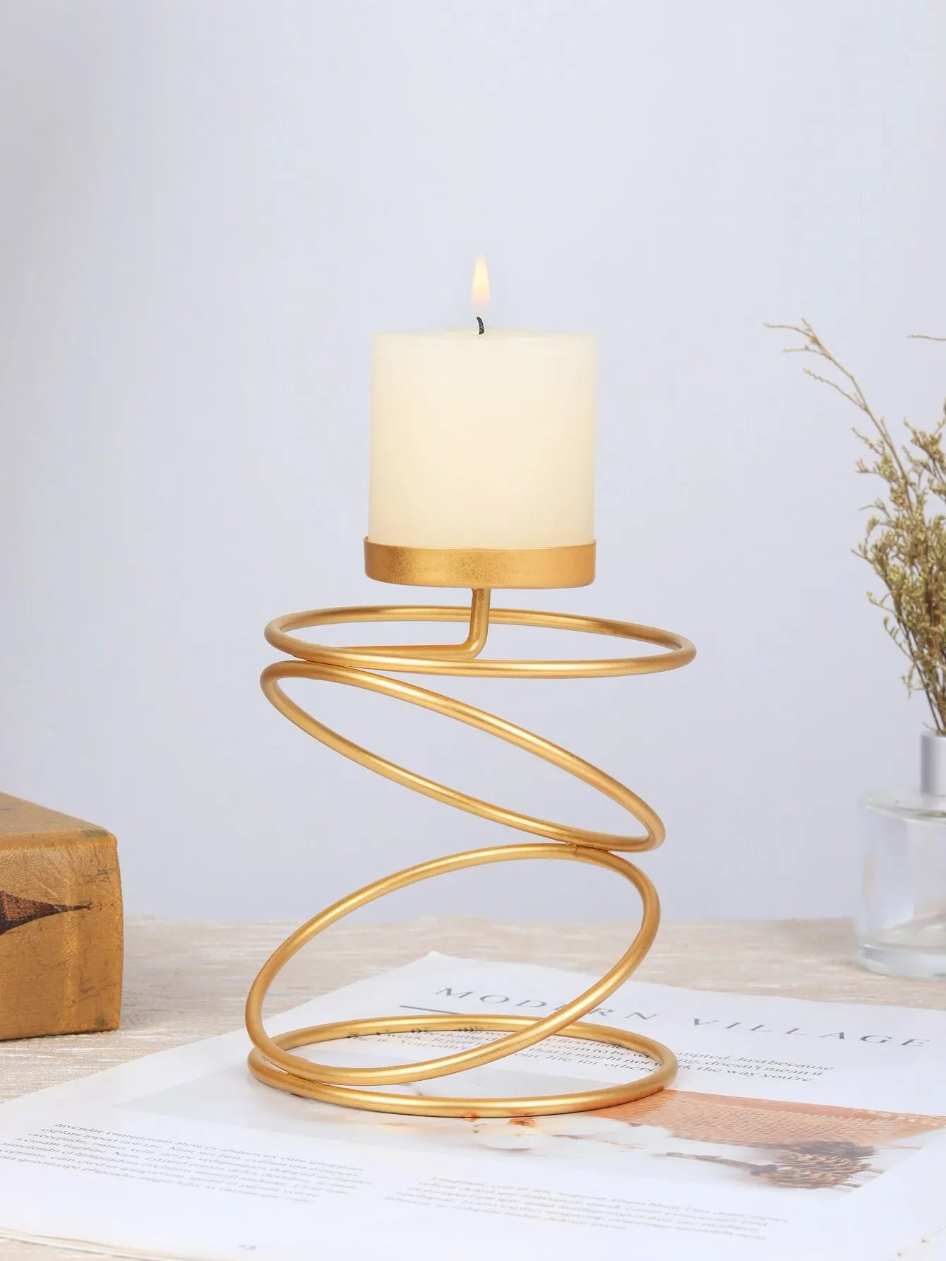 Bougeoir Spiralé Élégant – Pour une maison chaleureuse et stylée