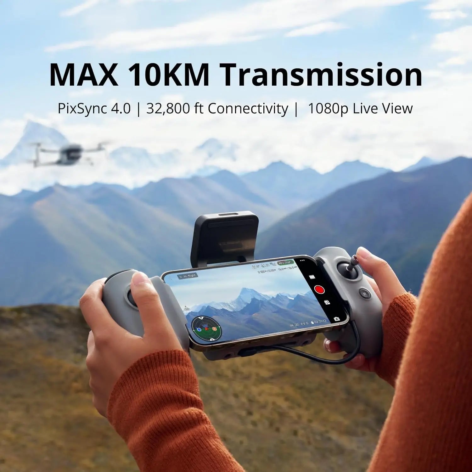 AeroPro ATOM 2 Drone Vidéo 4K UHD Photo 8K Stabilisateur 3 Axes | Drone | Drone ultraléger de 249g avec portée de 10KM, mode nuit AI & suivi