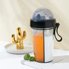 AquaBelle Luxe Bouteille d'Eau à Double Compartiment | Gobelet à Double Pailles Élégant et Portable pour Étudiants et Amateurs de Sports en Plein Air