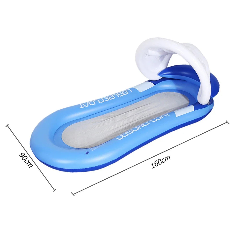 Hamac Aquatique Gonflable de Luxe - Lit Flottant Confortable pour Piscine et Plage