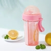 AquaBelle Luxe Bouteille d'Eau à Double Compartiment | Gobelet à Double Pailles Élégant et Portable pour Étudiants et Amateurs de Sports en Plein Air