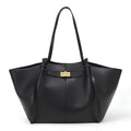 LYRA – Grand Sac à Main Noir en Cuir PU