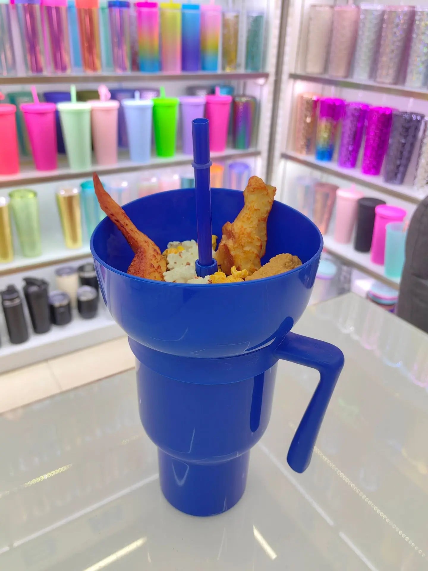 SipSnack Premium Tasse à boire | Gobelet 2-en-1 pour les snacks et les boissons, étanche aux éclaboussures et aux fuites, parfait pour les sous-bois.