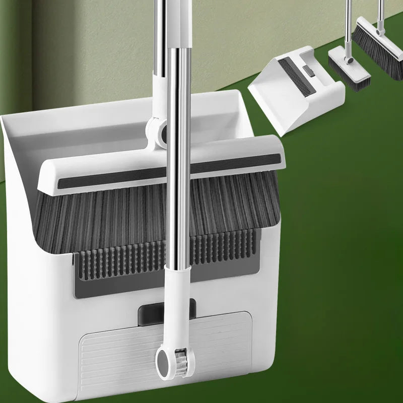Ensemble de balai et pelle LuxeSweep Elite | Nettoyage intérieur sans effort avec un design anti-adhésif et un long manche pour un maximum de commodité