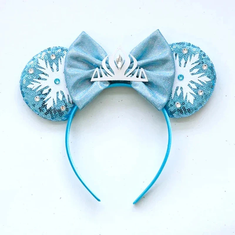Accessoires de cheveux Frozen – Bandeaux Elsa et Anna avec oreilles de Mickey Mouse pour filles