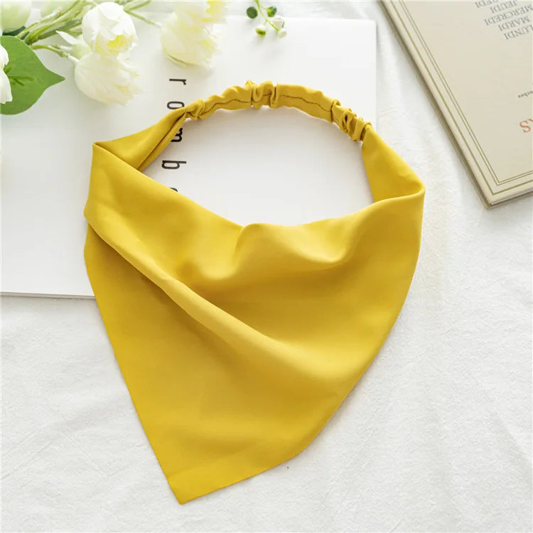 Bandana Vintage Fleurs d'Été 2022 – Accessoires de Cheveux Élégants pour Femmes et Filles