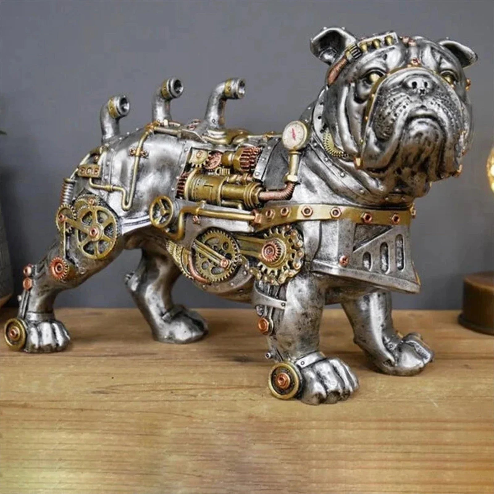 ArtisanForge Steampunk Sculpture Animale | Impressionnant ornement animal mécanique qui enrichit la décoration industrielle chic avec une élégance artistique unique