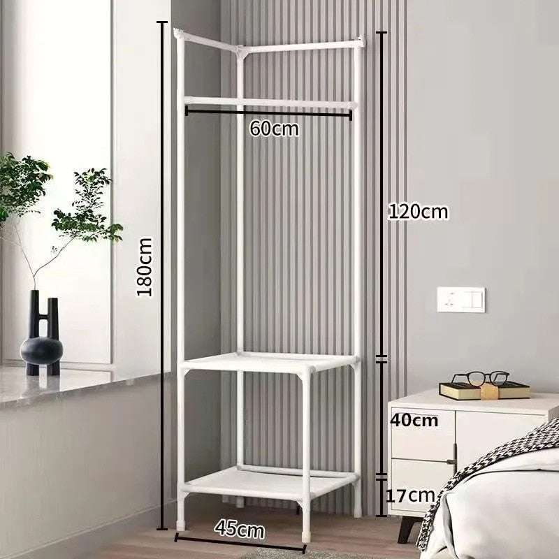 Étagère d'angle EleganceHaven | Rack à vêtements élégant et gain de place pour tous les intérieurs