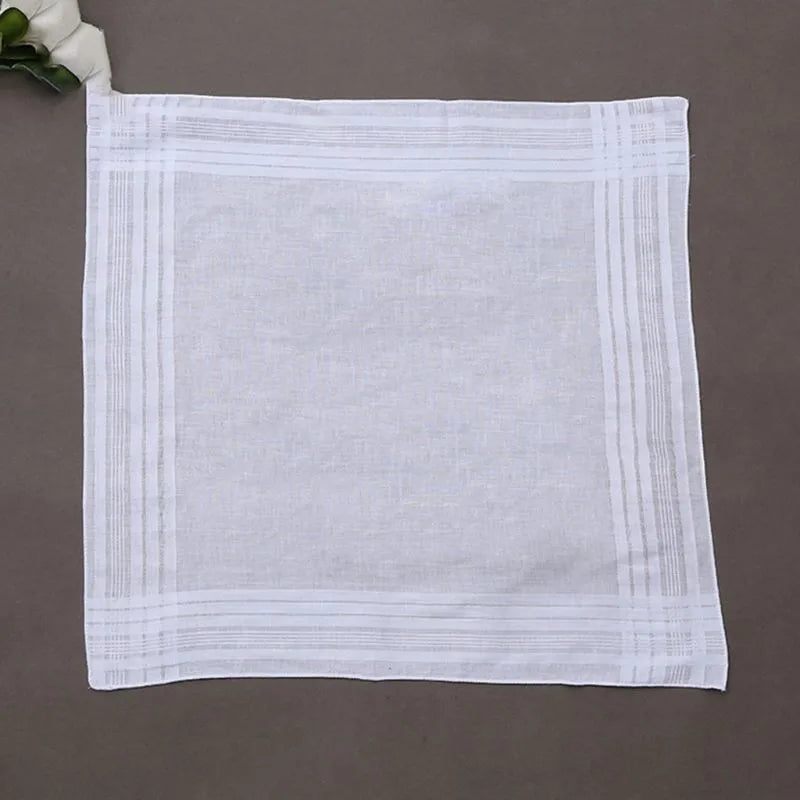 3Pcs Hommes Femmes 100% Coton Mouchoirs