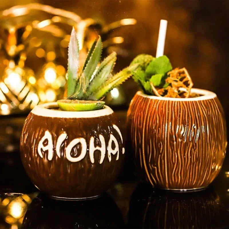Tasse Tiki Tropicale - Expérience de Boisson Ludique et Exotique