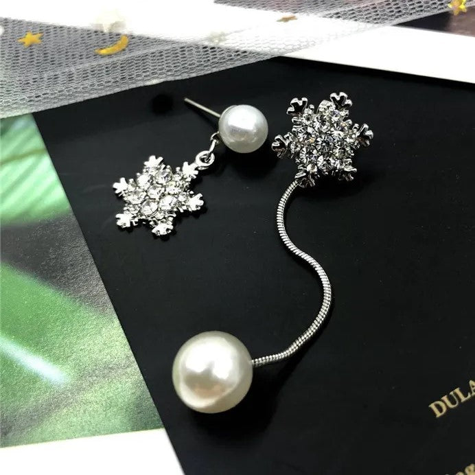 Boucles d'oreilles en goutte flocon de neige